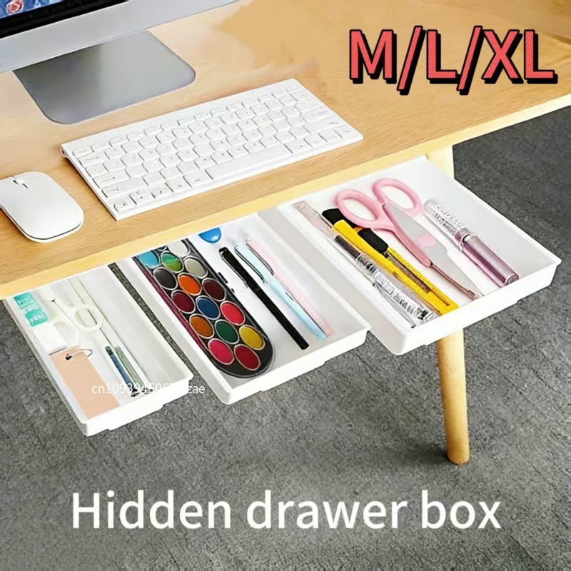 Desk Drawer Small - 1 Buah Kotak Laci Penyimpanan Berperekat