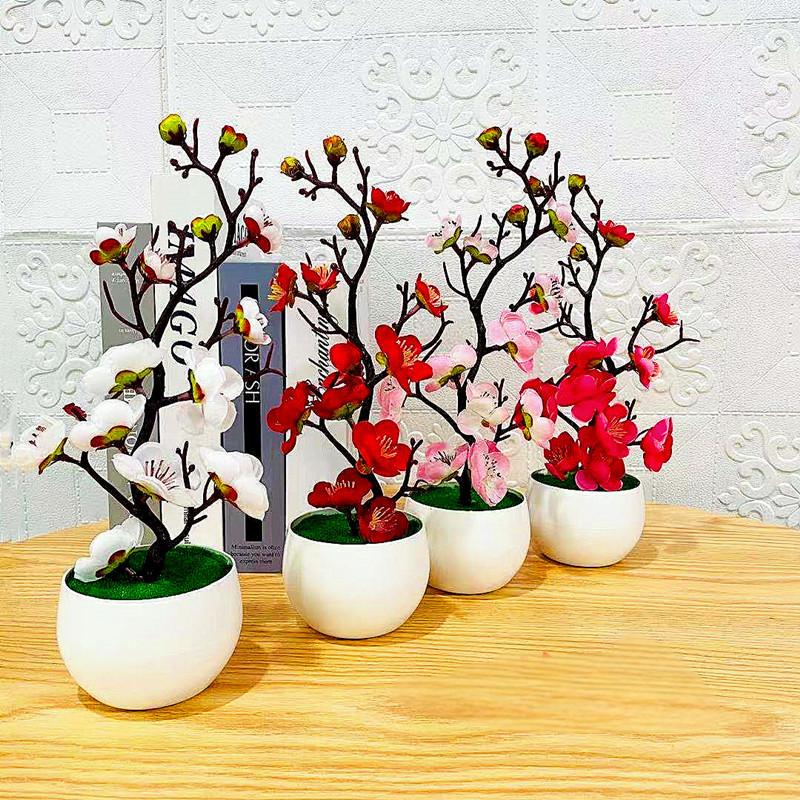 Home Office Word - Simulasi Pot Bunga Plum Tanaman Plastik