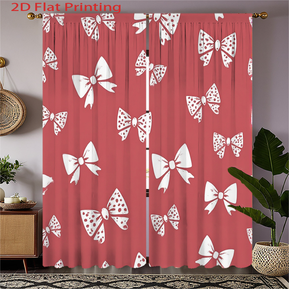 Home Office Amazon - 2pcs, Tirai Cetak Datar 2D Latar
