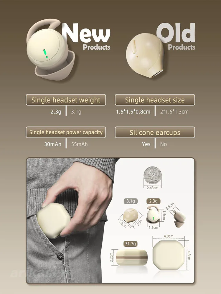 Earbud tidur, earbud Bluetooth - Home Office Amazon ulasan dan harga