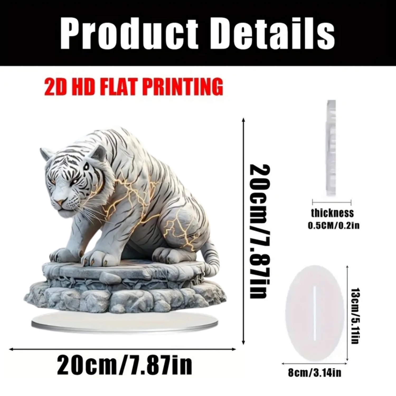 Patung dua harimau, patung akr - Office Table Home ulasan dan harga