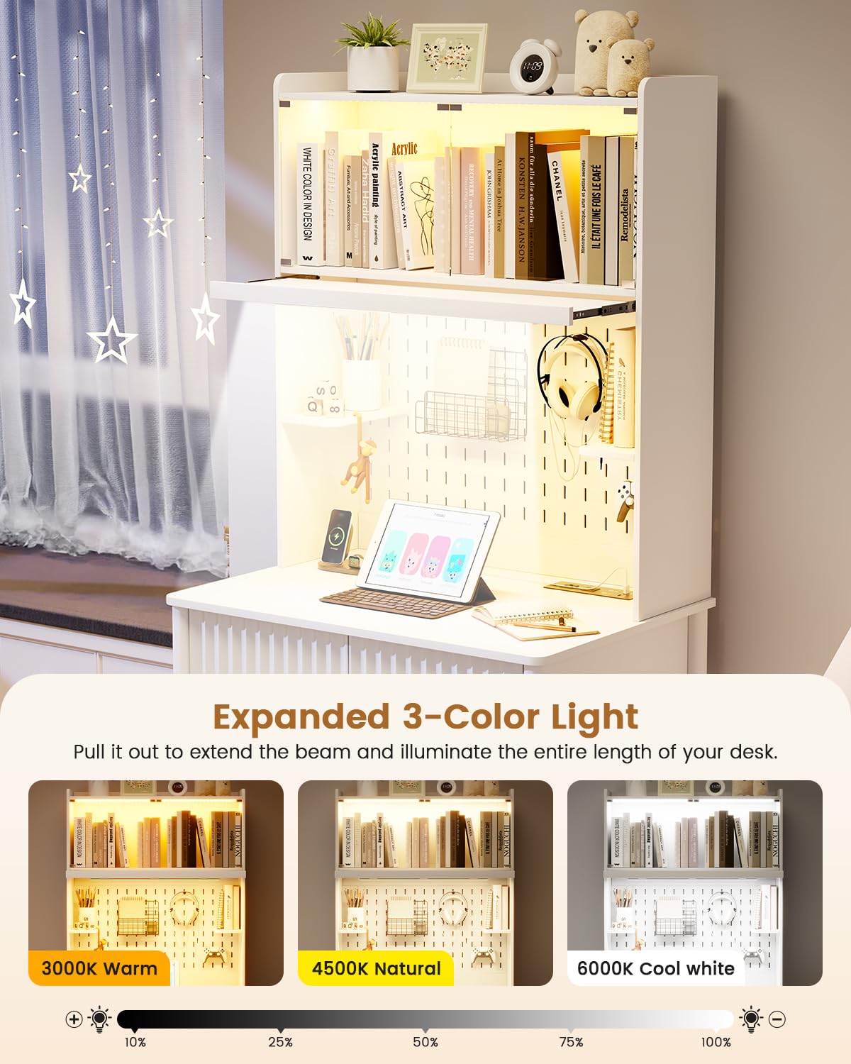 Meja Putih dengan Stopkontak,  - Desk Drawer Small ulasan dan harga
