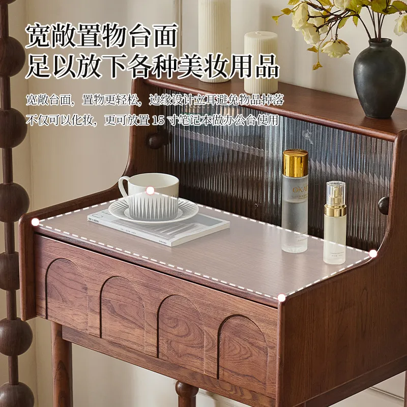 Meja Rias Kayu Solid Gaya Abad - Desk Drawer Small ulasan dan harga