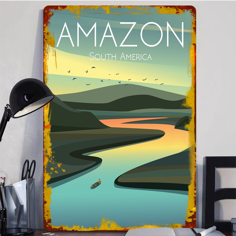 Seni Dinding Logam Pemandangan - Home Office Amazon ulasan dan harga