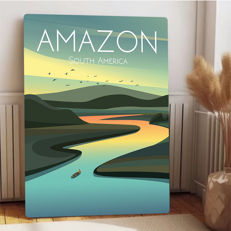 Seni Dinding Logam Pemandangan - Home Office Amazon ulasan dan harga