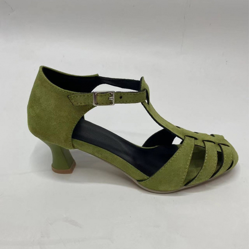 Sandal Wanita Hijau Suede Kitt - Home Office Size ulasan dan harga