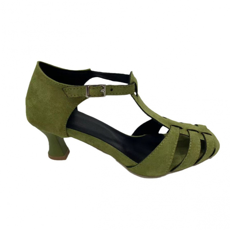 Sandal Wanita Hijau Suede Kitt - Home Office Size ulasan dan harga