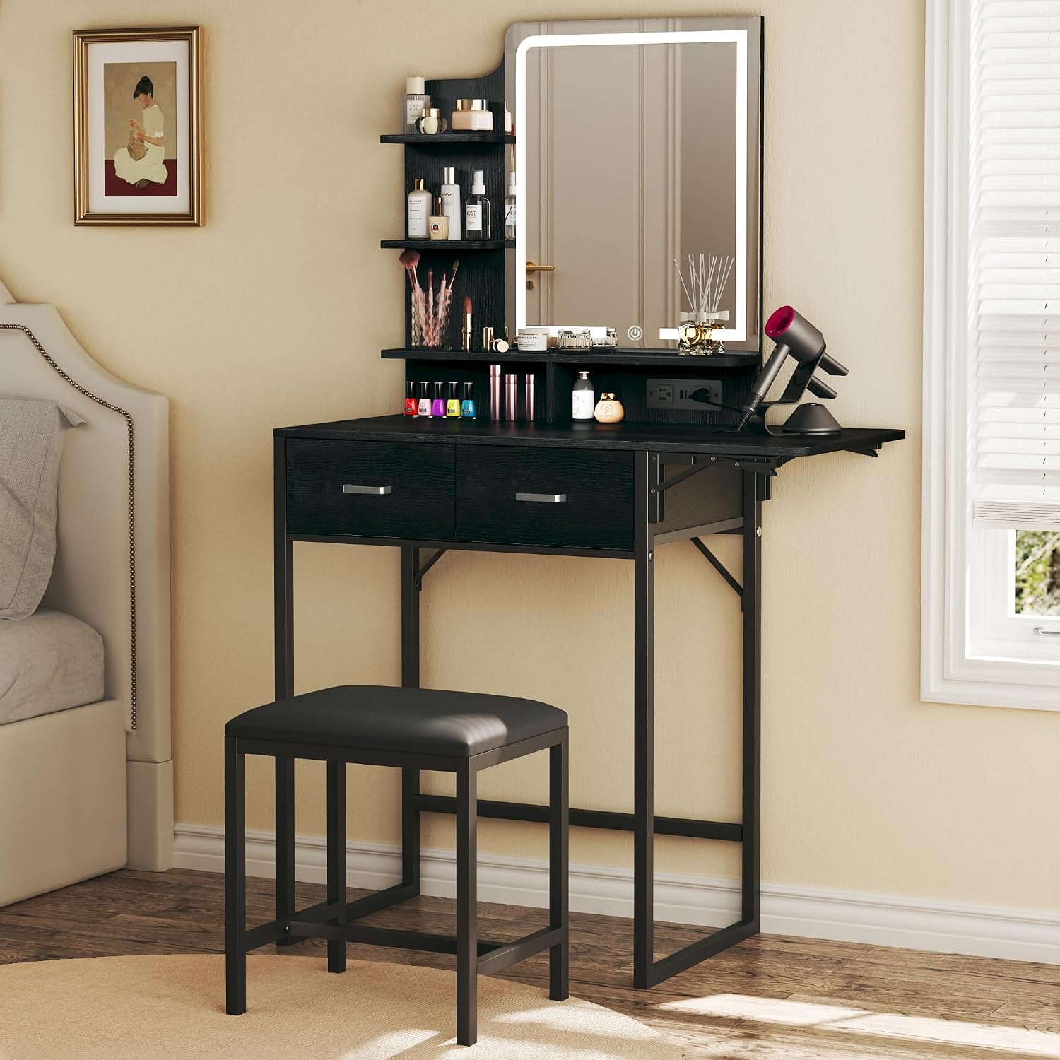 Meja Rias dengan Cermin dan La - Desk Drawer Small ulasan dan harga