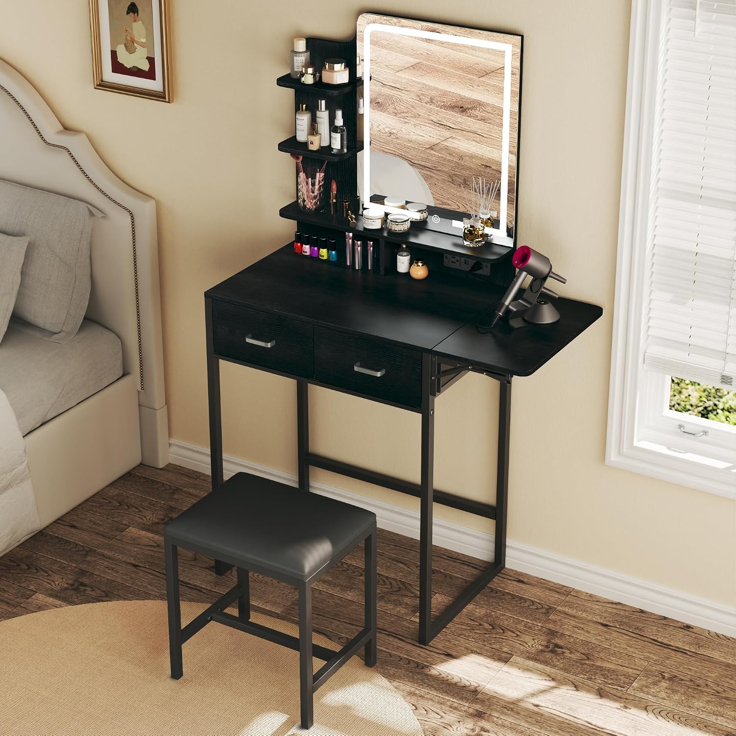 Meja Rias dengan Cermin dan La - Desk Drawer Small ulasan dan harga