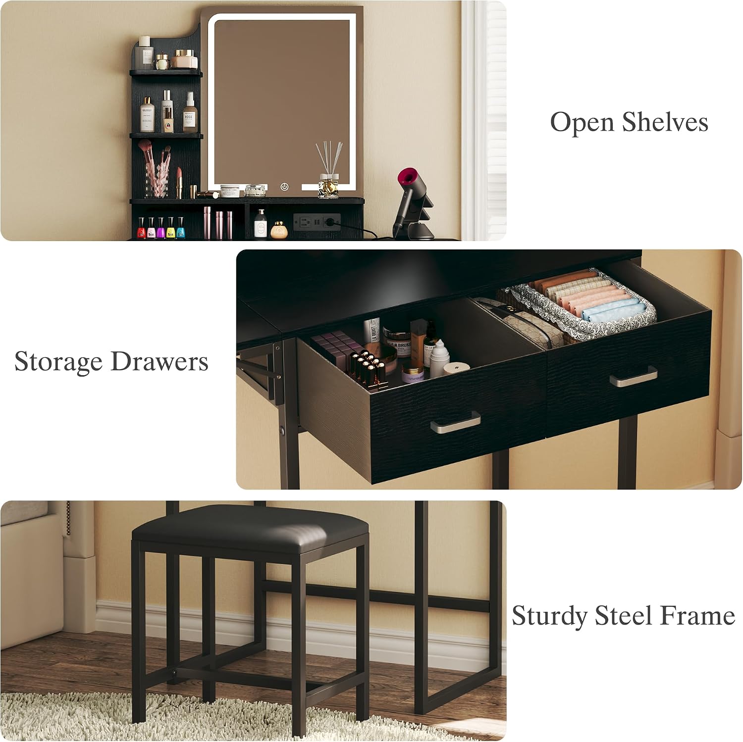 Meja Rias dengan Cermin dan La - Desk Drawer Small ulasan dan harga
