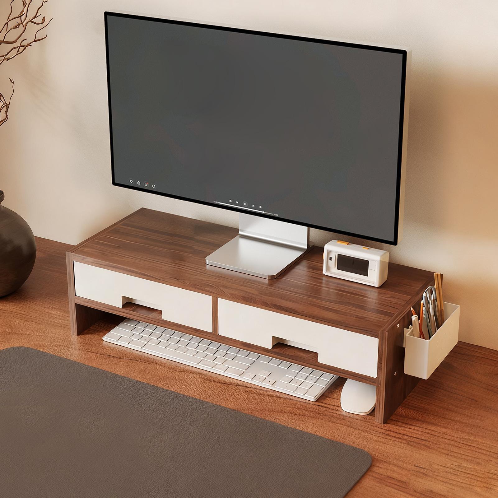Penyangga Monitor Meja dengan  - Desk Drawer Small ulasan dan harga
