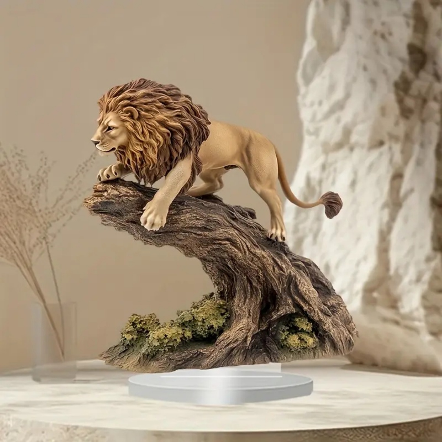 Patung Singa Pria, patung akri - Office Table Home ulasan dan harga