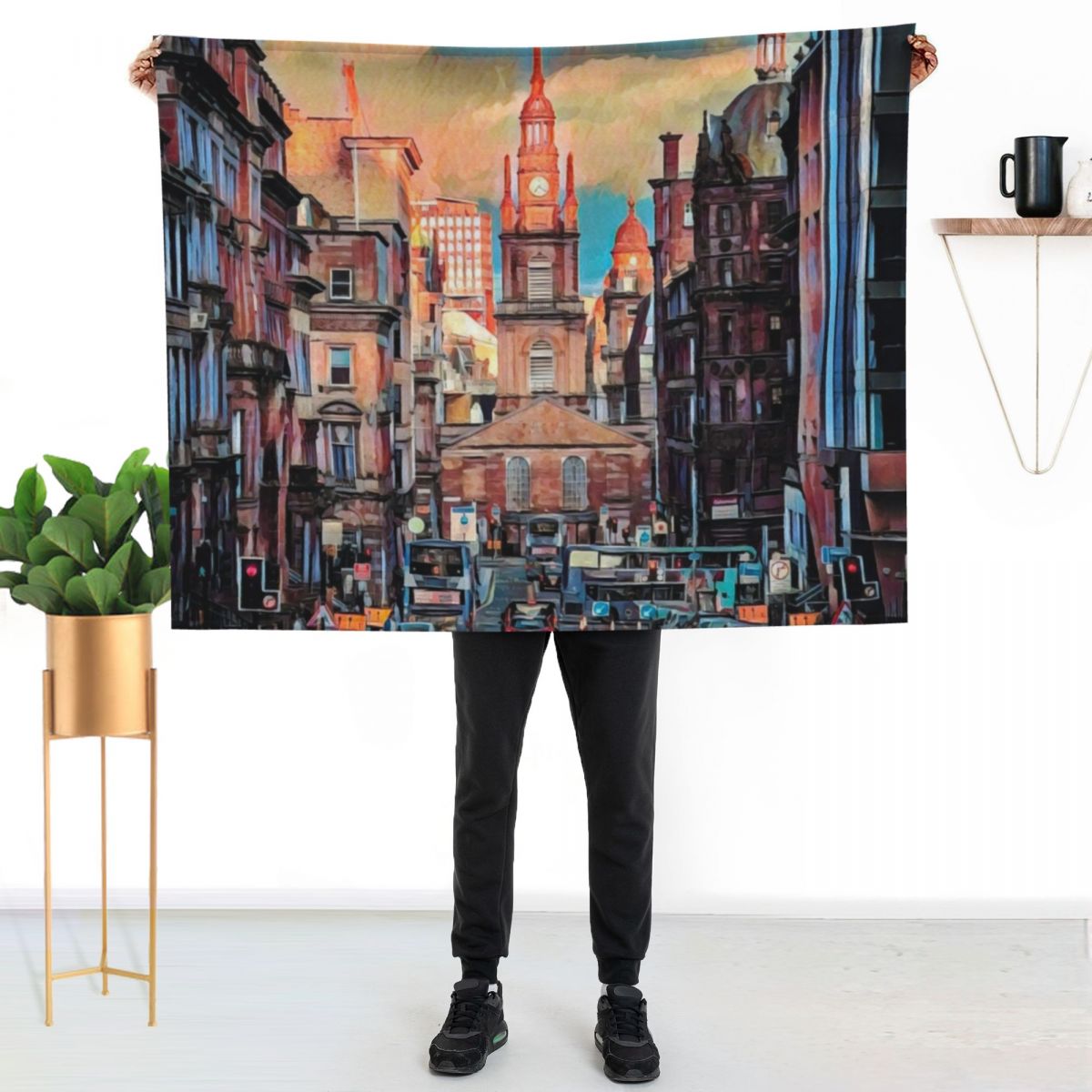 Selimut Glasgow Streets, Selim - Home Office In Glasgow ulasan dan harga
