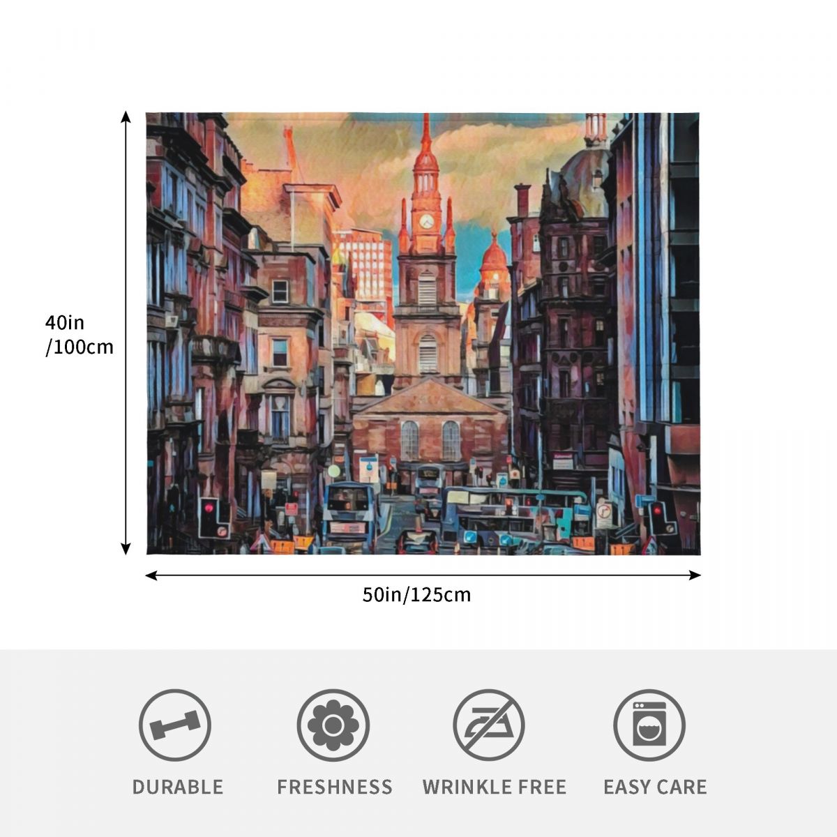 Selimut Glasgow Streets, Selim - Home Office In Glasgow ulasan dan harga
