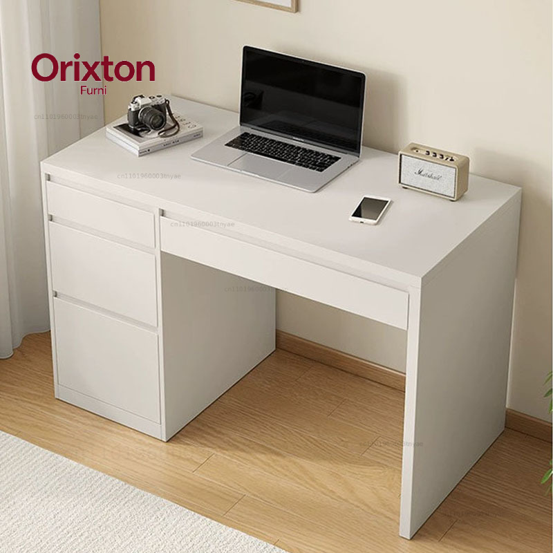 Meja Kantor Berdiri Putih Kayu - Desk Drawer Small ulasan dan harga