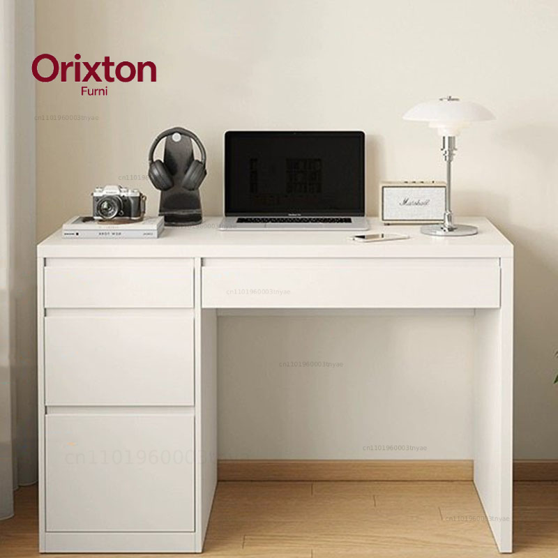 Meja Kantor Berdiri Putih Kayu - Desk Drawer Small ulasan dan harga