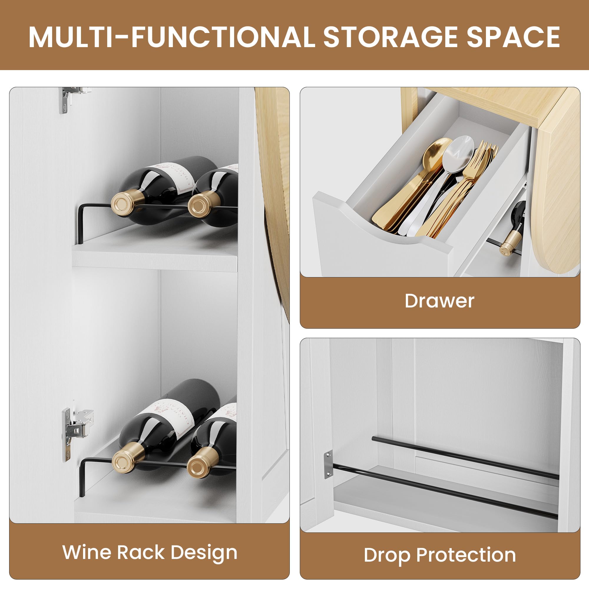 Meja Makan Lipat 3-in-1 Dengan - Desk Drawer Small ulasan dan harga