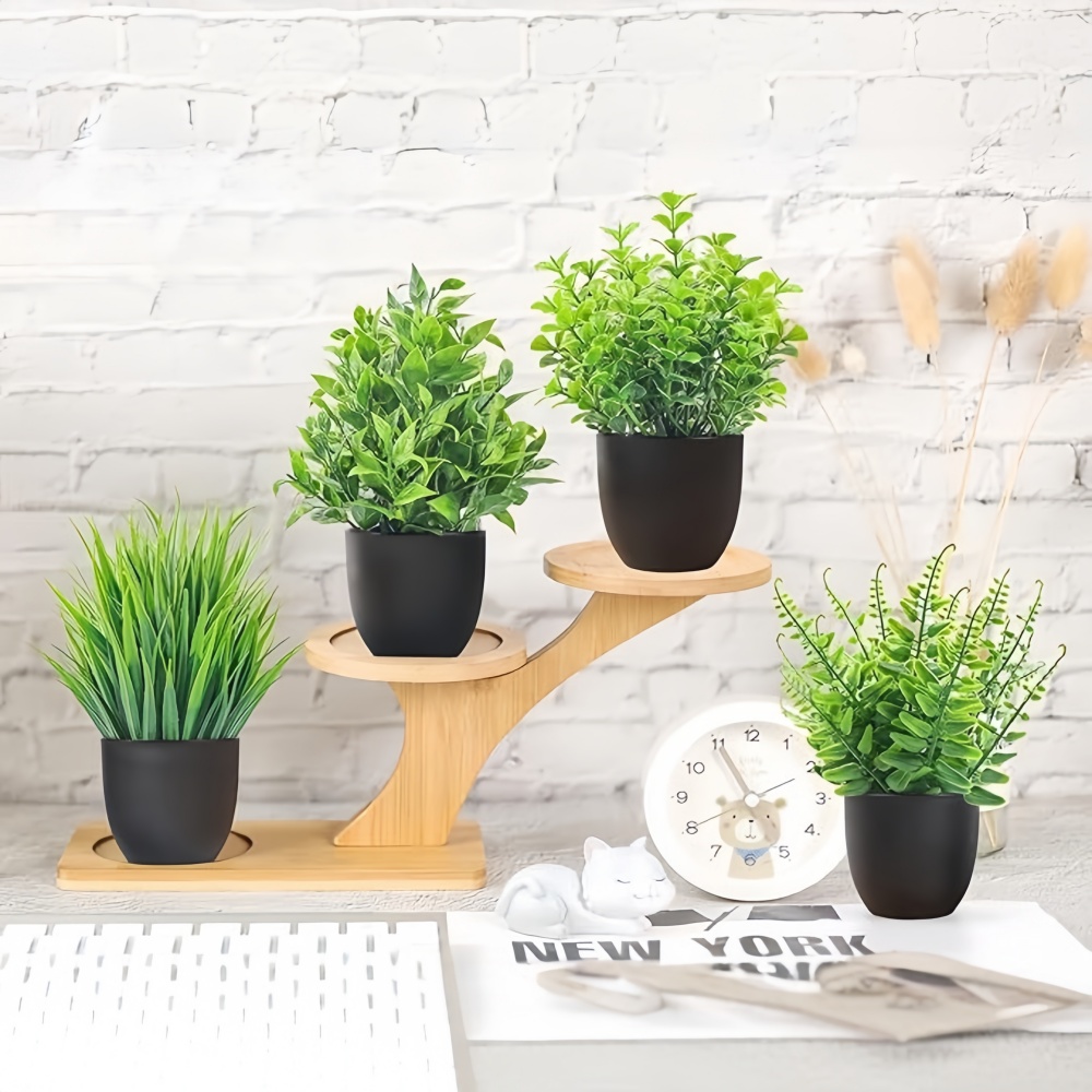 4 Buah/Set Tanaman Buatan Mini - Home Office Word ulasan dan harga