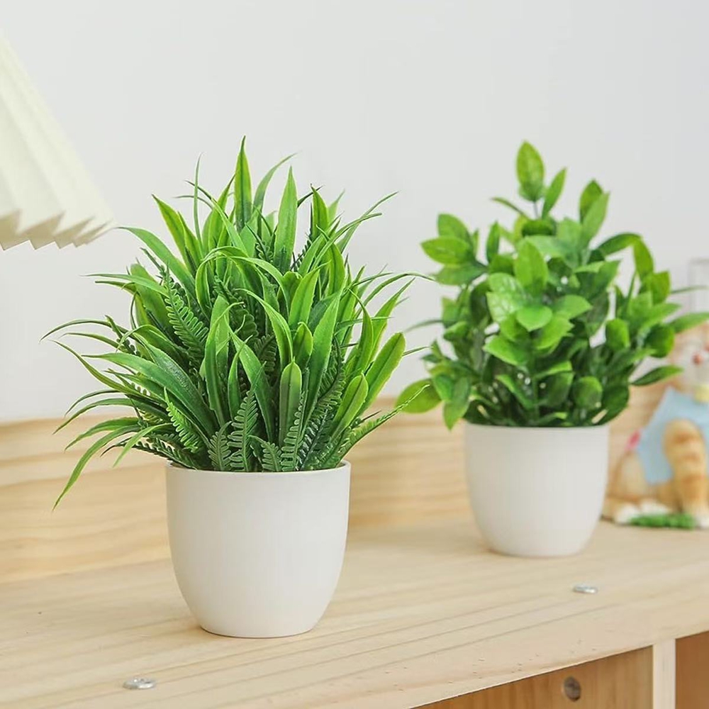 4 Buah/Set Tanaman Buatan Mini - Home Office Word ulasan dan harga