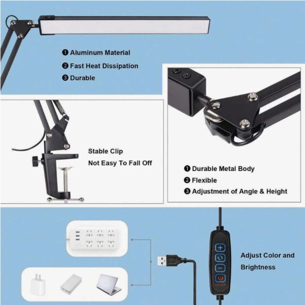Lampu Meja LED untuk Rumah, Me - Office Table Home ulasan dan harga