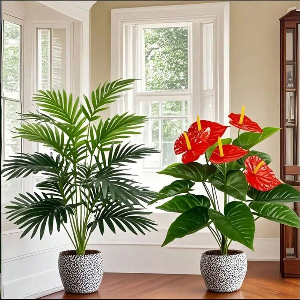 2Set Tanaman Palem Buatan Besa - Home Office Word ulasan dan harga